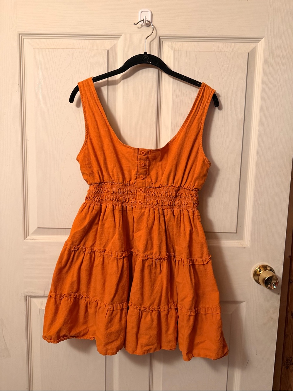 Urban Outfitters Orange Tiered Mini Dress